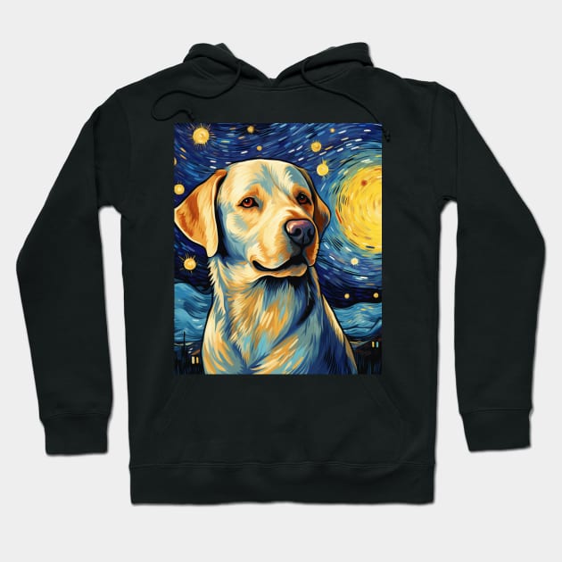 Golden Labrador Retriever Night Hoodie by NatashaCuteShop